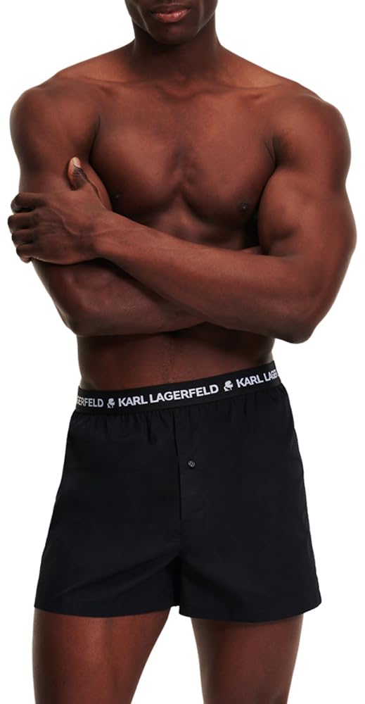 KARL LAGERFELD Herren Logo Woven Boxer Shorts (3 Pack)