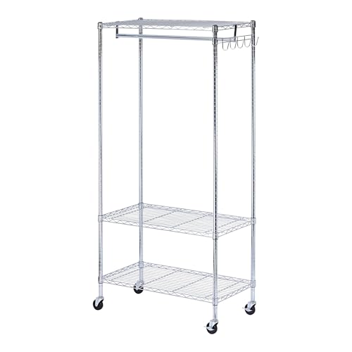 Alera 36-Inch Silver Garment Wire Shelving Rack