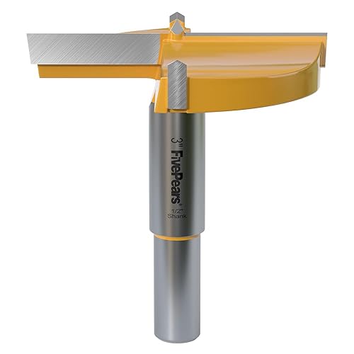 FivePears Forstner Broca de taladro de 12 pulgada, diámetro de corte de 3 pulgadas, abridor de taladro de sierra de agujero de madera con punta de