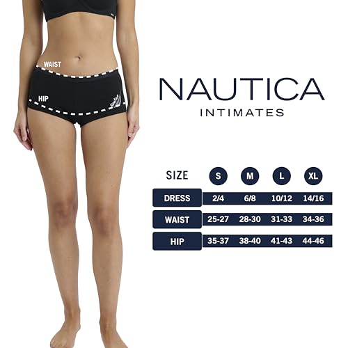 Image of Nautica Women's Cotton Boyshort Underwear Set, 5-Pack
