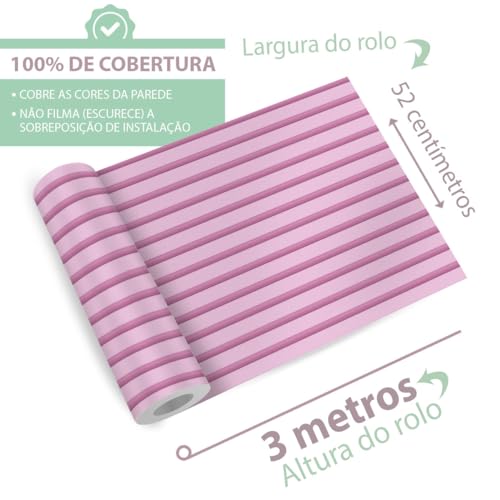 Papel De Parede Autoadesivo Listrado Ripa Rosa Verde Lilás Cinza Amarelo Azul Painel Ripado Decoraçã