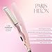 Paris Hilton - Flat Iron, Professional Ceramic Hair Straightener with Adjustable Heat Settings for Sleek Styling, LED Display (Pink)