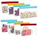Joyoldelf Bolsas de alimentos reutilizables, bolsas de almacenamiento de alimentos, bolsas de silicona PEVA, bolsas para congelador, reutilizables, bolsas con cierre de cremallera, 8 unidades