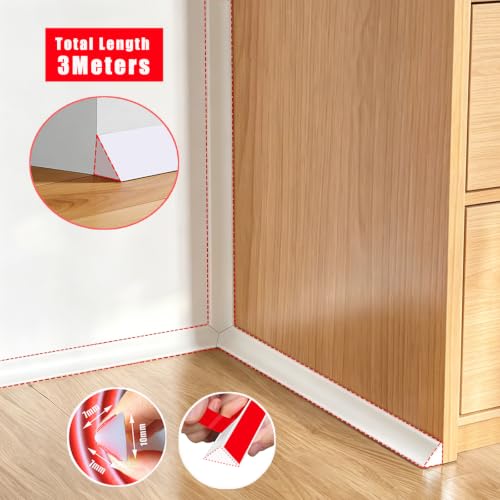 Image of White Caulk Tape Self Adhesive Waterproof, Flexible Caulking Sealant Strip Sealing Tape for Toilet, Sink, Bathtub, Shower, Floor(Small Size, 3 Meters)