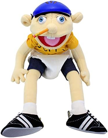 GHA Jeffy Puppet Soft Plush Toy Hand Puppet For Play House, Mischievous Funny Puppet's Toy with Working Mouth, Kid's Gift for Birthday Christmas Halloween Party, Yellow