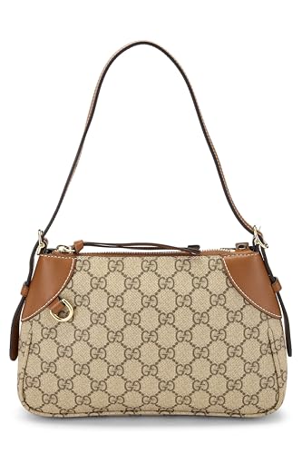 Pre-Loved Brown GG Supreme Canvas Shoulder Bag Small, Brown