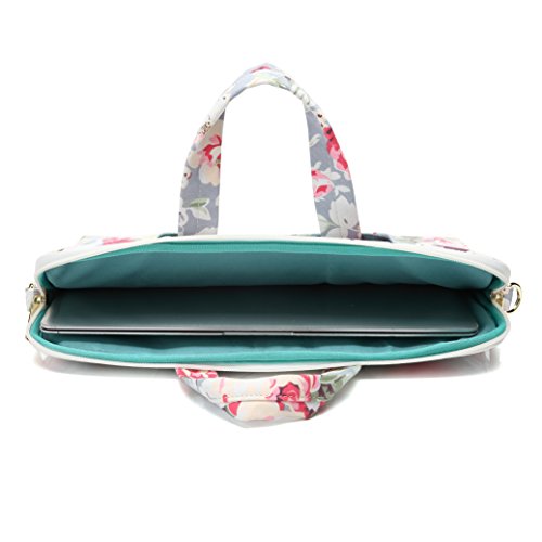 Canvaslove Water Resistant Laptop Shoulder Messenger Bag Sleeve Case for MacBook Pro 16 inch and 15 inch-15.6 inch laptop (Rose Blue)