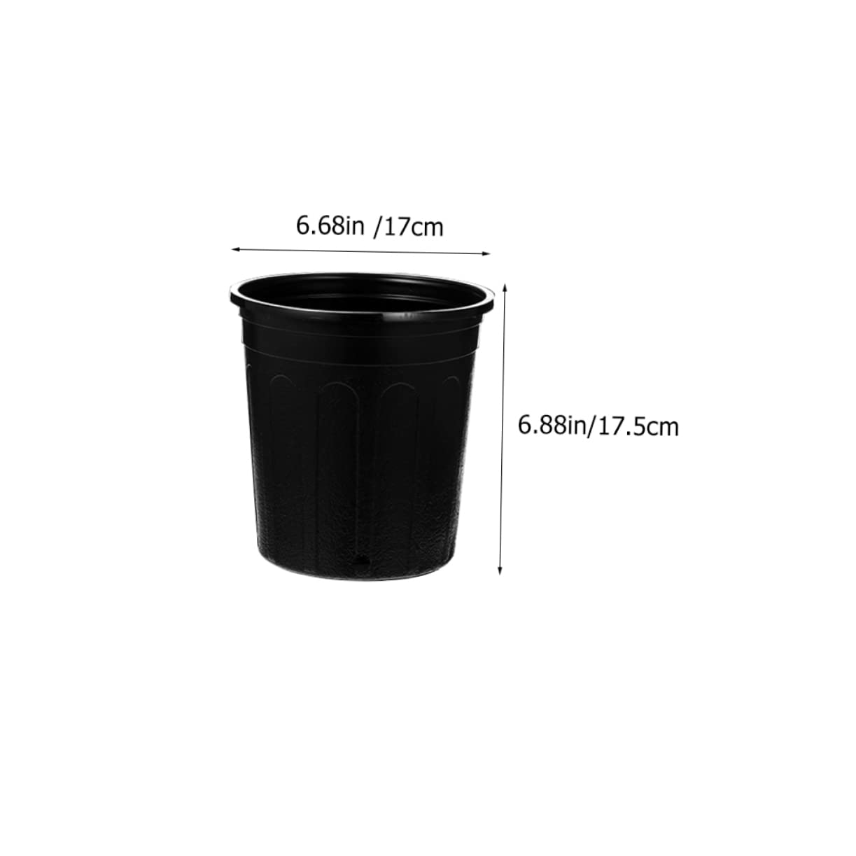 Sosoport Paquete De 25 Macetas para Plantas De Inicio De Plástico Resistente De 1 Galón De Color Negro con Diseño Simple Y Drenaje para El Hogar Y El Jardín