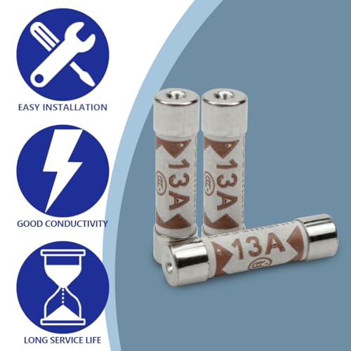 Innfeeltech 25 Pcs 13 Amp 240 Volt 6.3 * 25mm BS1362 Ceramic Tube Fuse