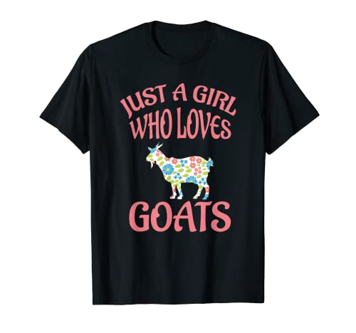 Goat Mom Woman Farmer Just a Girl Who Loves Goats Camiseta