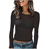 Camiseta Tul Manga Larga, Body Lencera Elegante Camisetas Top Lencero Mujer, Body Transparente Transparente Negra Basica Rojo Algodon Salir Fiesta Blusa Mujer Manga Larga, M