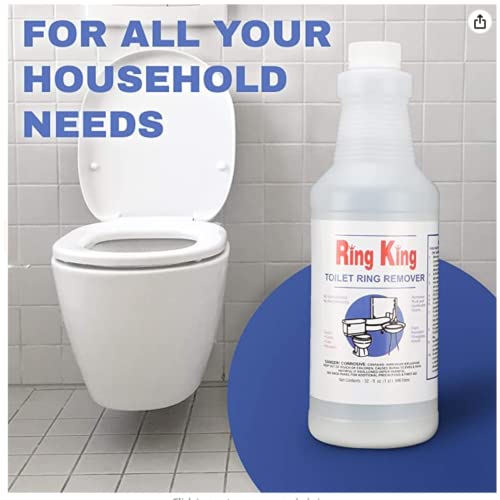 Ring King Toilet Bowl Cleaners | 64Oz Toilet Bowl Cleaner Liquid Fast Acting Bathroom Cleaner For Calcium, Water, Rust, Red Clay & Lime Stains – No Scrubbing #TOP6