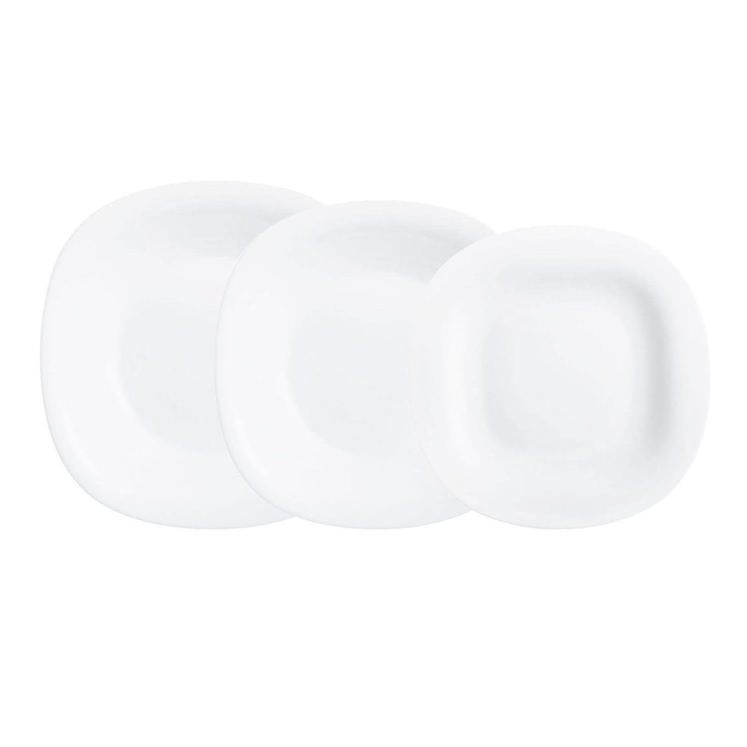 Luminarc Carine N&b Vaisselle Opale 19 pièces 6 personnes Opale Passe au micro-ondes et au réfrigérateur Recyclable