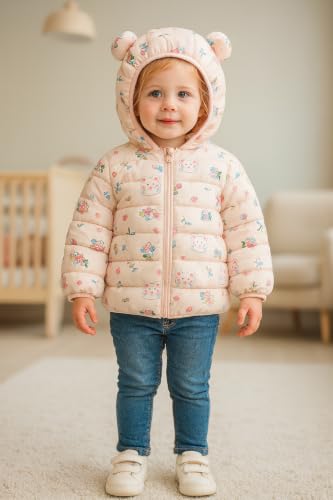Image of Bold N Elegant Kids Different World Winter Warm Quilted Bomber Standard Length Hood Jacket Coat Puffer Jacket Coat For Infant Toddle Boy's Girls Kids