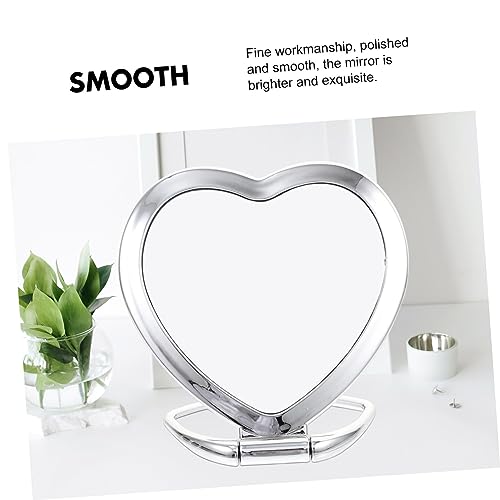 Espejo compacto de maquillaje con forma de corazón DOITOOL miniatura 5