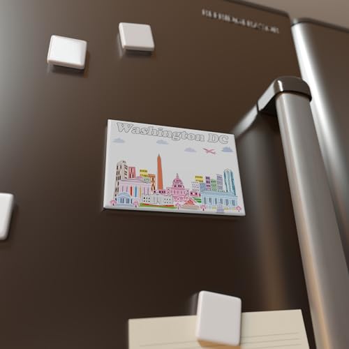 Imán decorativo rectangular Washington DC Beary Blu miniatura 4