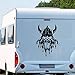 Pegatina Promotion Wohnmobil Wohnwagen Aufkleber Wikinger mit Helm Typ1 ca 60cm breit Sticker Autoaufkleber