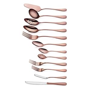 Artaste56884rain1810stainlesssteel47pieceflatwaresetantiquecopperfinishedservicefor8 Urban Country Home Decor Artaste 56884 rain 1810 stainless steel 47 piece flatware set antique copper finished service for 8 urban country home decor