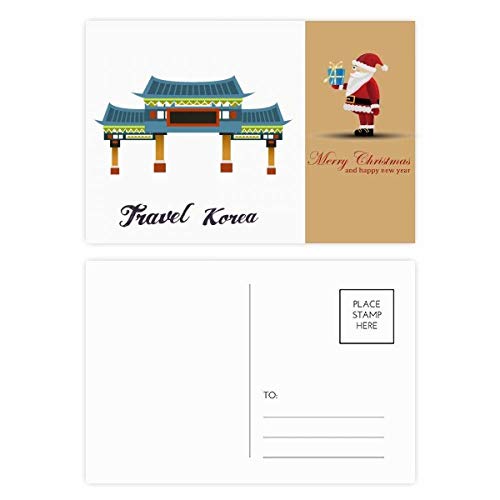 Lot cartes postales avec arche traditionnelle en Corée Noël