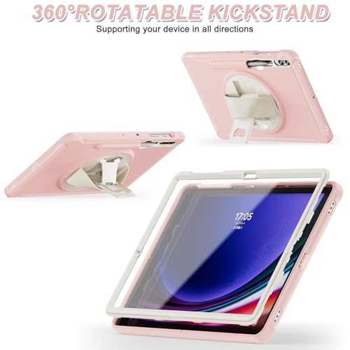 Funda Samsung Tab S9 Plus 12,4 resistente con cristal integrado y soporte 7