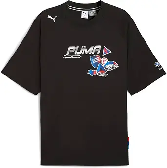 PUMA Mens BMW M Motorsport Graphic Crew Neck Short Sleeve Casual Top