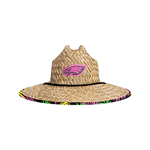 Image of FOCO Men's NCAA College Team Logo Floral Straw Sun Hat