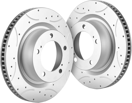 Garvee Front Brake Rotors, Drilled and Slotted Brake Rotors for 2008-2016 Lancer 2007-2017 Compass Patriot 2011-2014 Chrysler 200 2007-2010 Sebring 2008-2014 Avenger 2007-2020 Outlander by Garvee - Used condition - US$41.37