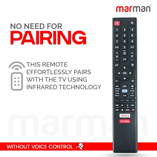Image of marman Compatible with BPL TV Remote Control Original Model RM-L1662 Suitable for LED LCD Smart Television Without Voice Command and Google Assistant with Streaming Apps