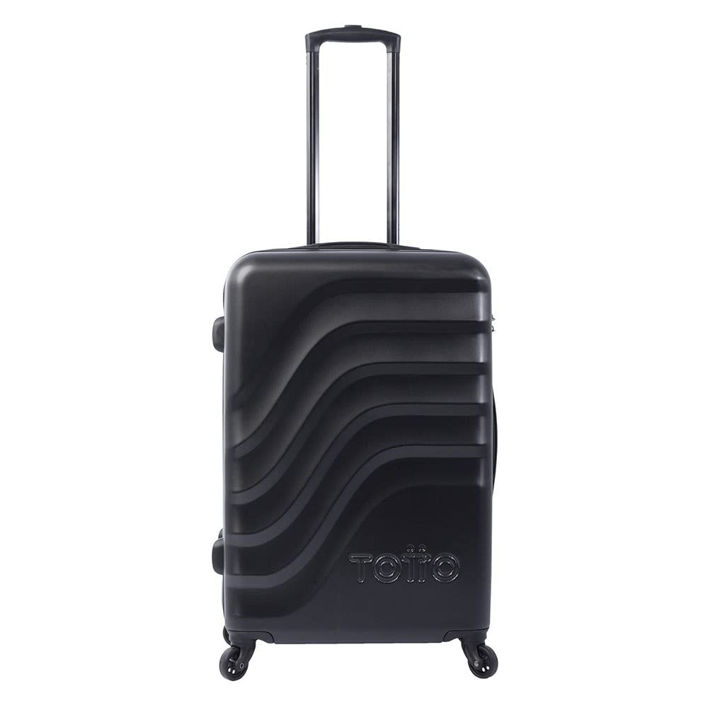 Totto - Viaja con Estilo y Comodidad con la Maleta BAZY Mediana de 360 Grados - para Adultos Unisex - Color Negro