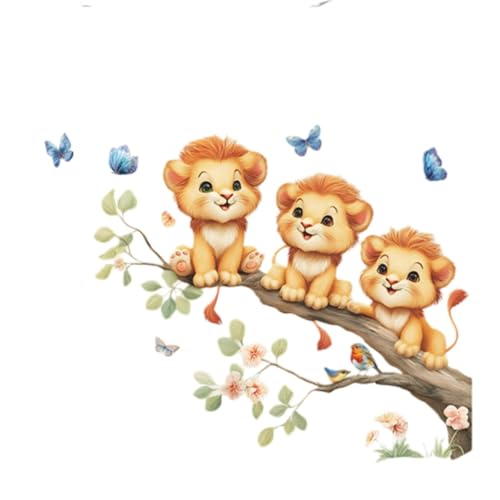 Vinilos decorativos Achang leones bebés para pared