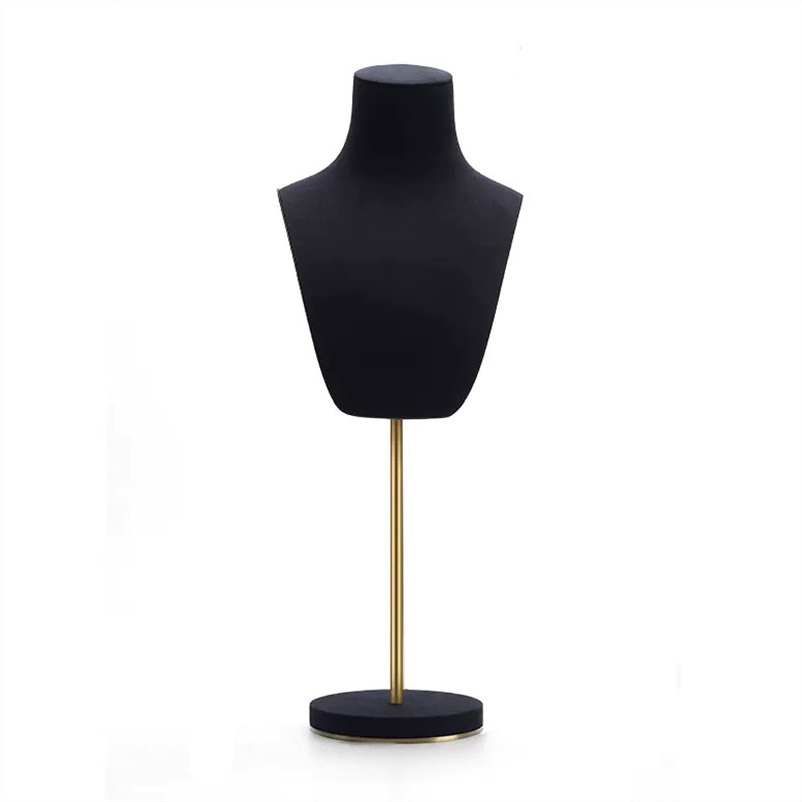 J9V4G6S3B5 Jewellery Storage Velvet Necklace Stand Display, Pendant Chain Jewelry Bust Holder, Mannequin Stands and Displays for(Black)