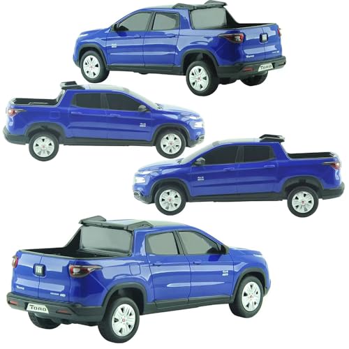 Carro Carrinho de controle Remoto FIAT Toro 1/18 Original (Azul)