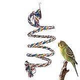 Percha de Cuerda de cacatúas Juego Natural, Accesorios de de Colores Resistentes a Las mordeduras, de cacatúas Multicolor Hecho de Cuerda de algodón - para periquitos Conures