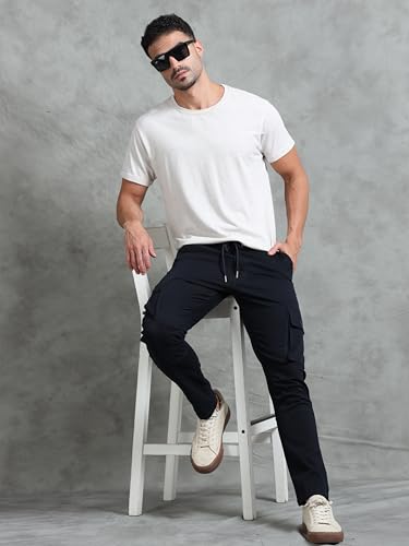 Image of Miraan Men's Regular Fit Mid Rise Cargo Pant