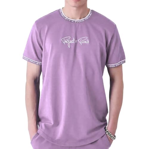 Image of Project X Paris Men's Purple/White T-Shirt 2511114, purple, L