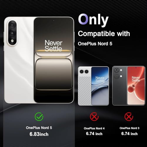 Image of ShieldTech Back Cover Case + Screen Protector for OnePlus Nord 5 5G | Transparent & Black Mobile Phone Back Case Cover for 1 + OnePlus Nord 5 | Camera Protection | One Plus Nord5 5G TPU & PC Black