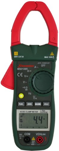 Tekpower Sinometer MS2138R Pinza Amperimétrica Digital Auto-Rango True RMS AC/DC con Medición de Frecuencia y Capacitancia, Mastech MS2138R miniatura 1