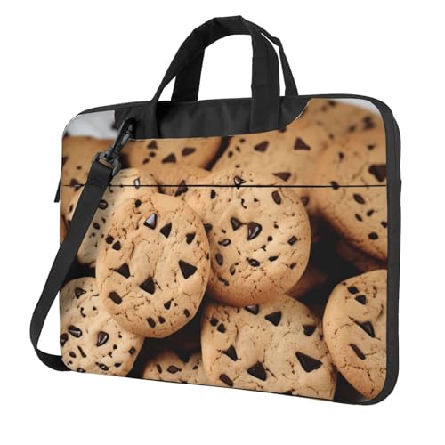Borsa per computer portatile, borsa per il trasporto di cibo e biscotti, borsa a tracolla con tracolla, borsa per computer da 15,6 pollici
