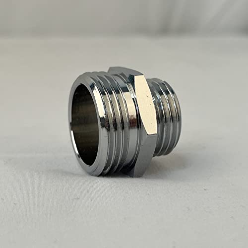 Boutté Mamelon laiton réduit double mâle 20x27-15x21 Chrome 19MC