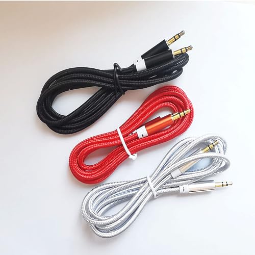 Cable de audio estéreo 3.5mm nylon trenzado (3 unidades) miniatura 5