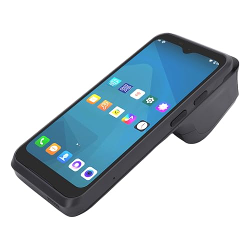 Spacnana Terminal POS Portátil, Computadora Móvil con Pantalla Táctil HD de 6,2 Pulgadas con Impresora Térmica de Alta Velocidad y Escáner de Código de Barras 1D 2D, para Gestión de