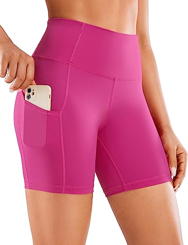 CRZ YOGA Dames Sport Shorts Hoge Taille Tummy Control Shorts met ...