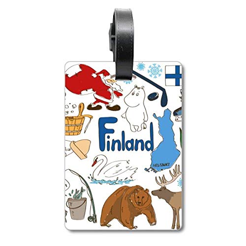 Étiquette valise Finlande porte-étiquette bagage sac à dos voyage