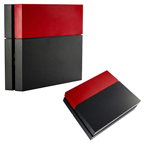 eXtremeRate Solid Matte Red HDD Bay Hard Drive Cover Shell Case Replacement Faceplate