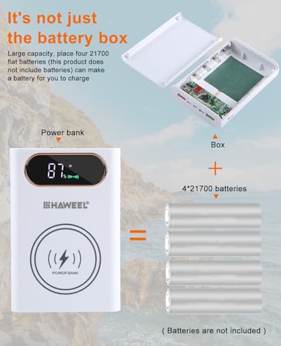 PULUZ DIY Wireless Charger Mobile Power Bank Box with LCD Display, 4 * 21700 Battery Charger Case の商品画像 1
