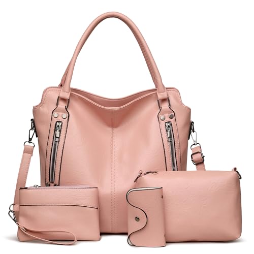 Image of 2E-youth Purses for Women Large Tote Women's Handbag Set Faux Leather Hobo Crossbody Bag 4pcs