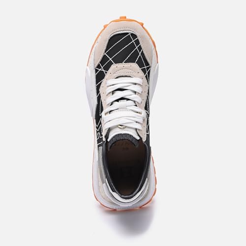 Image of The NSJ600 is a Sneaker with a Very Graphic Design, Made of Leather, Premium Suede and Nylon its Vintage Sporty Finish fit Every Outfit.