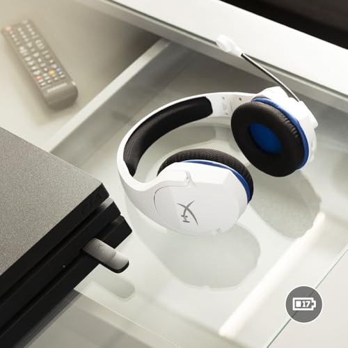 HyperX Cloud Stinger Core, auriculares inalámbricos para juegos de PS4 y PC, ligeros, controles deslizantes de acero duraderos, micrófono con cancelación de ruido