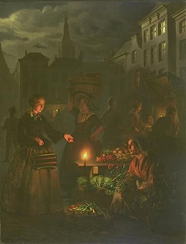 Toile l'étal de légumes Petrus Van Schendel pour habiller un grand mur vide 60x90