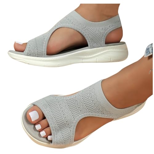 deals of the day,Sandals for Women Orthopedic, Sandals with Arch Support Summer Slip on Ladies Wedge Slingback Walking Slip on Platform Shoes Casual Beach Comfy Washable Slide Sport Shoes